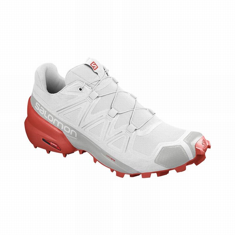 Zapatillas Trail Running Salomon Hombre Blancas / Rojas - Salomon Argentina SPEEDCROSS 5 ,716859-PFI